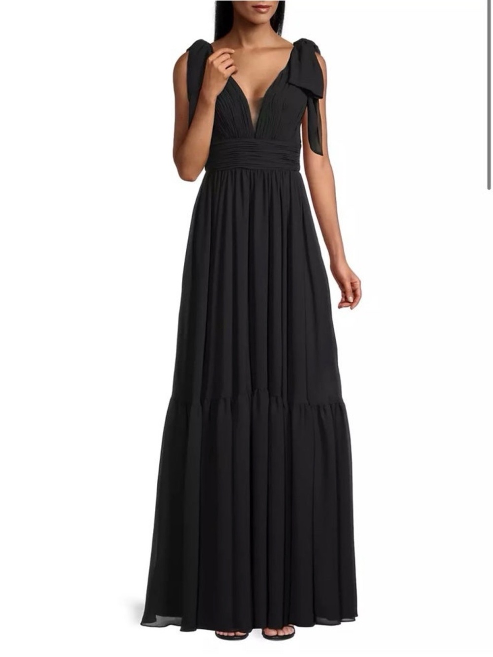 BASIX black label satin aline gown